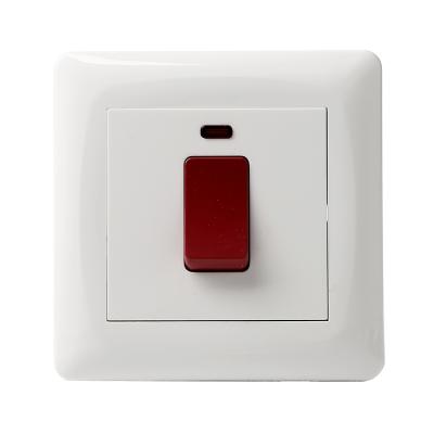 China Wholesale Safety Electrical 45A Red Wall Switch With Neon For Home for sale