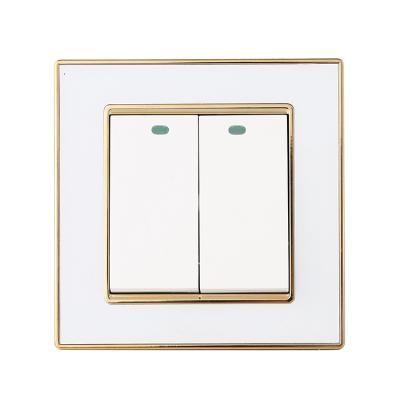 China Simple Design Two Open White Acrylic Wall Switch ZY-017 for sale