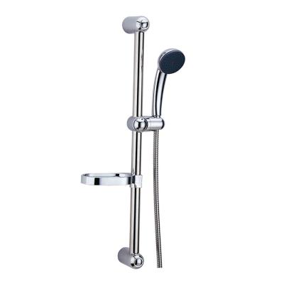 China Diverter Hotel Shower Accessories Shower Set With Slide Bar ABS Hand Held Shower Faucet Sets for sale