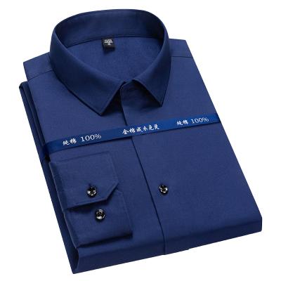 China Anti-Shrink Manufacturers Direct Wholesale DP Garment Free Ironing Men Women Business Full Sleeve Professional Embroidered Shirt for sale