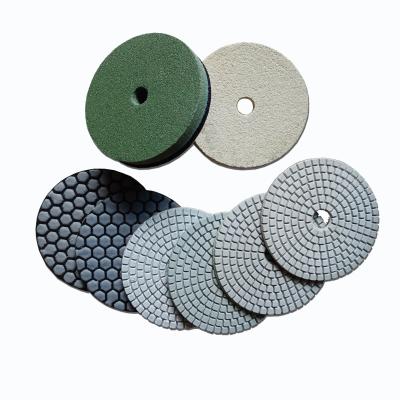 China Diamond + Resin+nylon 4inch 100mm Diamond Polishing Pad For Granite Marble Polishing for sale