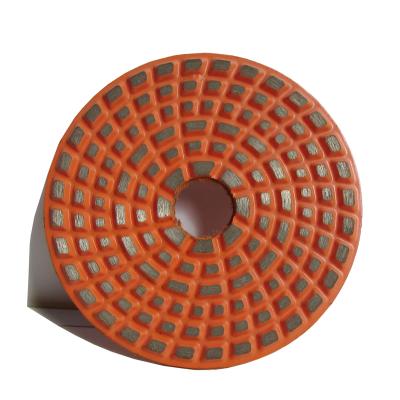 China Making Stone Smooth And Shiny Hot Sale 4inch Floor Sintered Metal Bonded Polish Pad For Stone And Concrete Grinding for sale