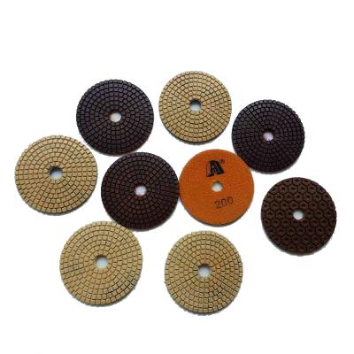 China Metal Hybrid Bond Resin Polisher 80MM 100mm Flexible Diamond Grinding Pads Grinding Polishing Pad And Angle Grinder For Stone for sale