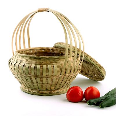 China Eco-friendly handmade small bamboo baskets fruit basketsvegetable bamboo baskets crafts for sale