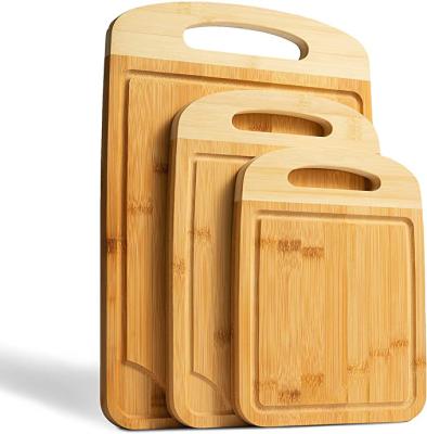 China Viable Bamboo Cutting Board Meat Grinder With Juice Groove Handle Best Wood Kitchen Cutting Boards Set for sale