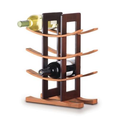 China Other Customized Modern Simple Bamboo Wine Rack European Creative Wood Display Piece Bamboo Rack for sale