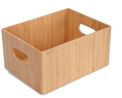 China Universal Sustainable Bamboo Storage Box Organizer for Supplies Rack, Fruit Bin, Cabinets, Pantry Kitchen Organizer for sale