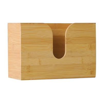 China Sustainable bamboo tissue box hanging on the wall of the living room bathroom for sale