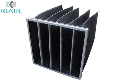 China F5-F9 Activated Carbon Pocket Filter , Galvanized Steel G4 Carbon Pre Air Filter for sale