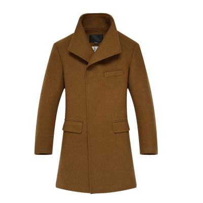 China Latest Design Breathable High Quality Men's Long Ditch Overcoat Winter Coat Woolen Men Coat for sale