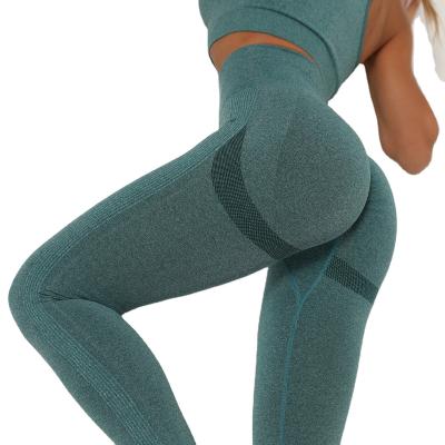 China 2021 Breathable Booty Lifting High Waisted Workout Yoga Gaiters And Seamless Yoga Pants for sale