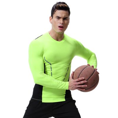 China Breathable Wholesale Men Yoga Tops Outdoor Fitness Apparel Manufacturers Long Sleeve T-Shirt for sale