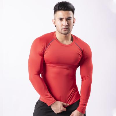 China Breathable Quick Dry Running Stretch Men Long Sleeve T-Shirt For Gym Fitness Training Wear for sale