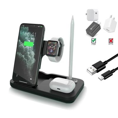 China Mobile Phone Tablet MP3 GPS 4-In-1 Bracket Char 3-In-1 Mobile Phone Earphone Fast Watch Pen Wireless Charger for sale