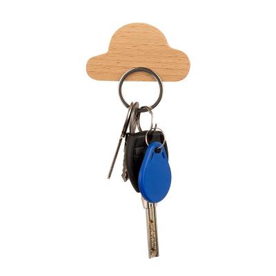 China Fridge Viable Wooden Magnetic Sticky Hook Magnet Hook Hanger Key Door Hook Decorative Color Log Hook for sale