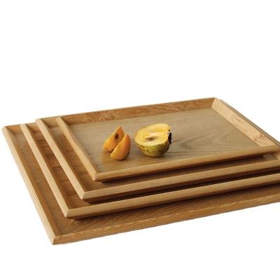 China China Stain Stock Food Trays Beech Wood Handmade Wholesale Wooden Tray for sale