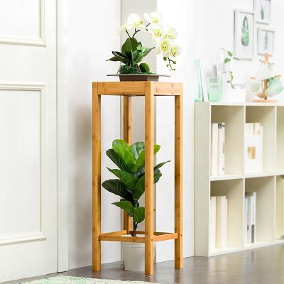 China Century Plant Eco - Friendly Solid Bamboo Wood Flower Pot Indoor Outdoor Stand for sale