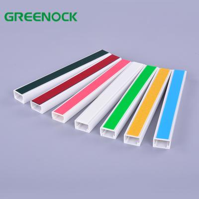 China Electrical Wire Installation Super Quality PVC Cable Channel Duct Channel Adhesive Trunking with 12x12 Blue Self Adhesive Sticker for sale