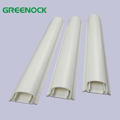 China Electric Wires Installation Hot Selling In Malaysia Electric Cable Wiring Duct Half Moon PVC Trunking For Flooring for sale