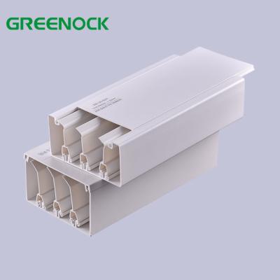 China Electrical Wires Installation Types All Classy 3 Compartment PVC Plastic Trunking Accessory For Cable System for sale