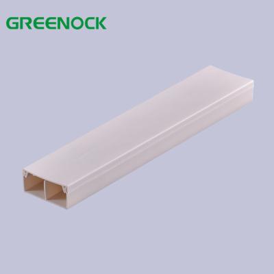 China Factory Customized Size 32X16 PVC Trunking Compartment Double Decoration Plastic Cable Tray For Electrical Wire Installation Protection for sale