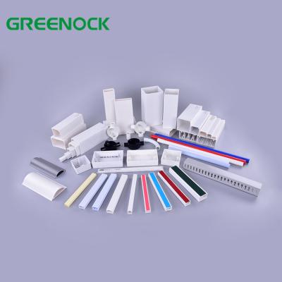 China White Plastic Electrical Wires Installation PVC Cable Duct Wiring Duct Cable Trunking Size 16*16 25*25 and Accessories for sale