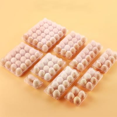 China Recycled Clear Plastic Materials Factory Price Various Sizes Strong Recycled PET Blister Packaging Box Egg Rack For Farm Egg for sale