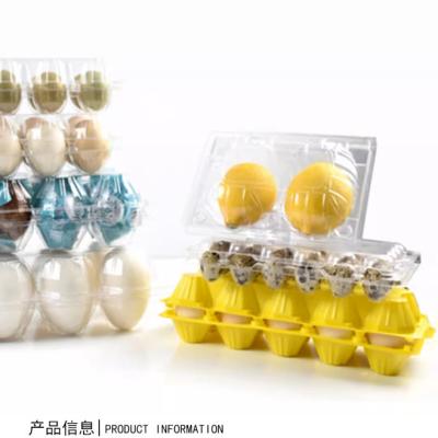 China 30 Recyclable Wholesale Transparent Egg Blister PP Material Plastic Tray Carrying Chicken Quail Duck Egg Tray for sale