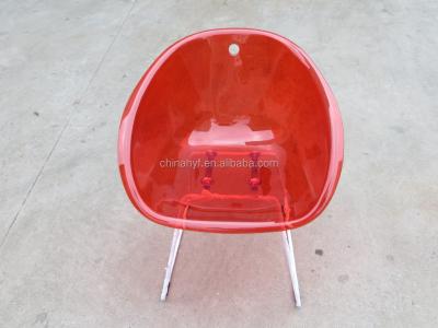 China Leisure chair around clear plastic chair PC-128C for sale