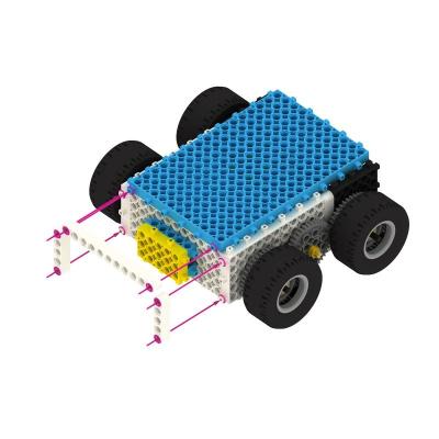 China Building blocks High quality popular Beach car shape Vehicle construction toy kit Children's toys for children aged 3-6 for sale