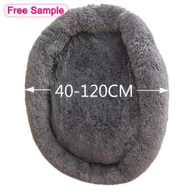 China Small Extra Large Travel 40-120CM Medium Dog Bed Plush Donut Couch Products Accessories Warm Dog Bed Sofa For Dog Maker for sale