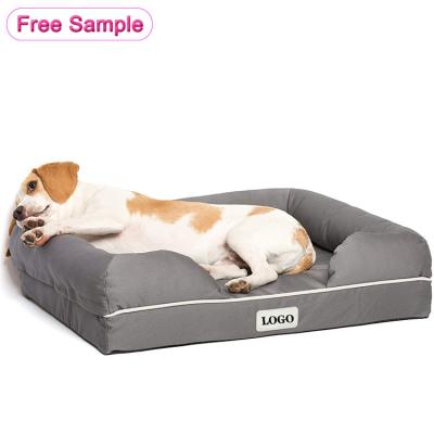 China Small Medium Large Memorial Travel Memory Foam Orthopedic Waterproof Pet Beds and Accessories for Puppy for sale