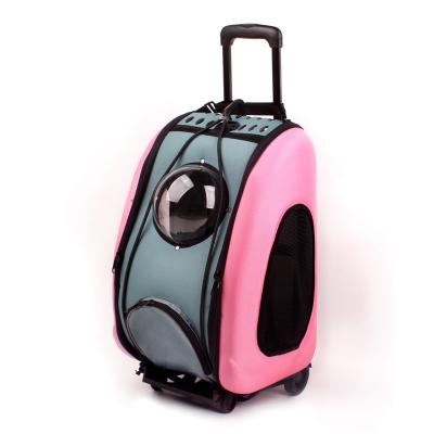 China Wholesale Breathable Transparent Pet Cat Dog Travel Carrier Carrying Basket Backpack Bag for sale