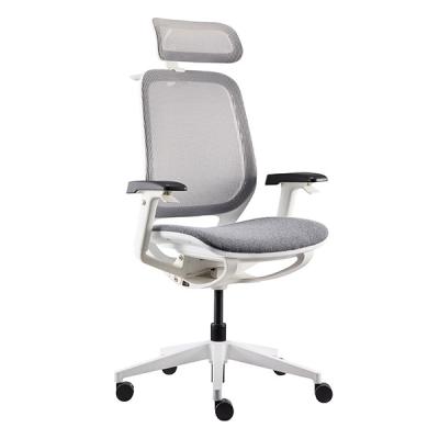 Cina L'ufficio bianco della parte girevole della struttura di PA presiede 3D il poggiacapo Mesh Seating Swivel Office Chairs in vendita