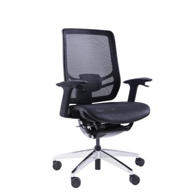 China BIFMA Black Adjustable Office Chair Ergo Task Chair Swivel Mesh Seating for sale