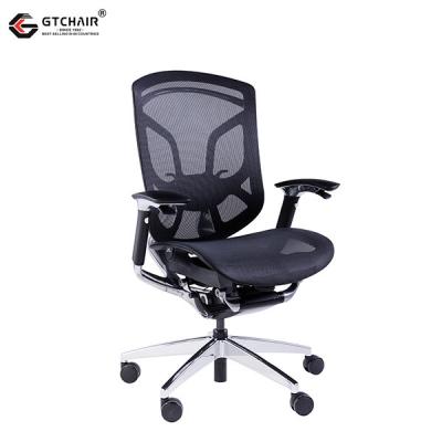 China High Back Adjustable Swivel Chair With Armrest Ergonomic Lumbar Support for sale