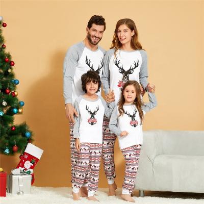 China Wholesale Breathable Christmas Pajamas Children Cartoon Pajamas Set Family Printing Winter Baby Pajamas Kids Jumpers for sale