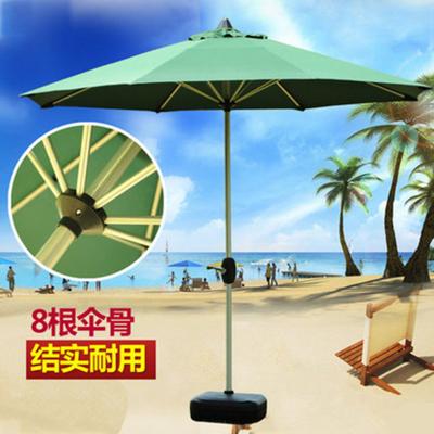 China Wholesale Tropical 2.7 Meters Aluminum Alloy Medium Column Shaking Beach Outdoor Shade Villa Umbrella Garden Medium Column Umbrella for sale