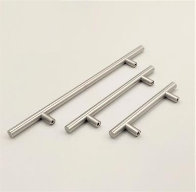 中国 Kitchen Door T Bar Straight Handle Knobs Cabinet Pull Diameter 10mm Stainless Steel Handles Furniture Hardware 販売のため