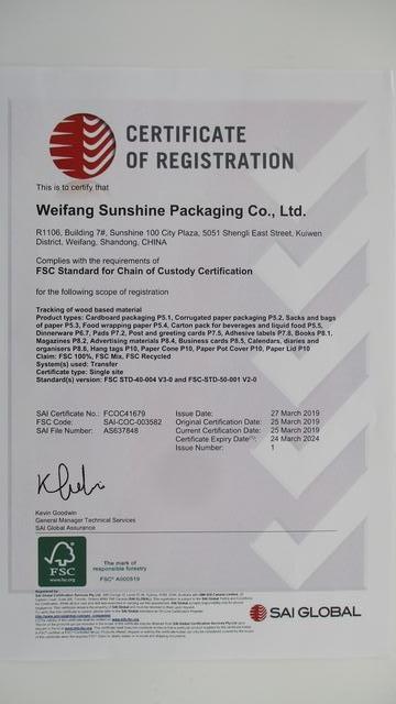 FSC - Weifang Sunshine Packaging Co., Ltd.