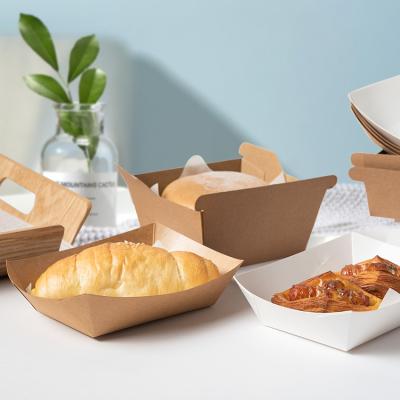 China Recycled Materials Fried Chicken Delivery Paper Boxes And Tough Stores For Fast Food Packaging for sale