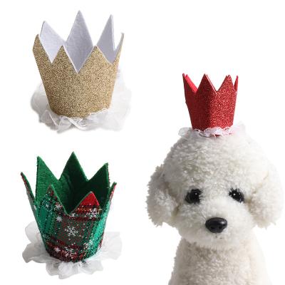 China 2022 Cloth Wholesale 2022 Cute Cute Pet Party Hat Birthday Party Dog Hat Birthday Cake Hat for sale