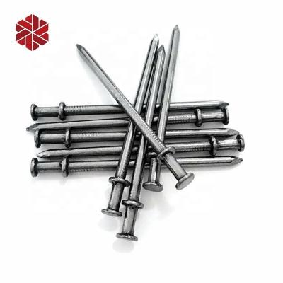 China Clever Galvanized Duplex Double Head Nails Smooth Round Double Headed Shank 6D Concrete Nail for sale