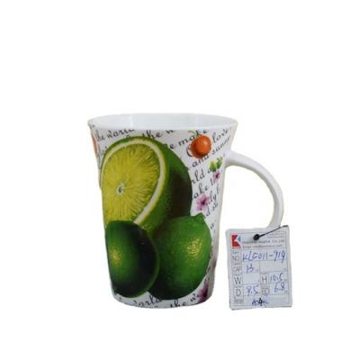 China Viable Wholesale Full Decal Coffee Mug Porcelain Ceramic Fruit Mugs for sale