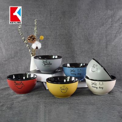 China Sustainable factory wholesale hand painted colorful ceramic bowl with nice quality for sale