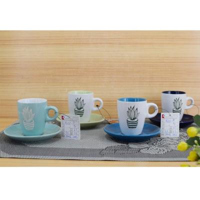 China Personalized White Ceramic Saucers Gift Tea Stoneware Mug Coffee Cup Saucers Viable for sale