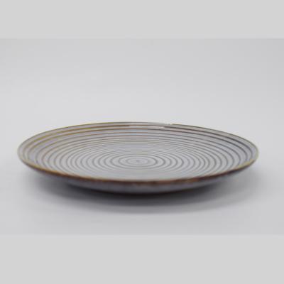 China China Supplier OEM Disposable Round Hotel Restaurant Serving Dish Spaghetti Pasta Dish 8inch Unique Ceramic Dinner Serving Dish for sale