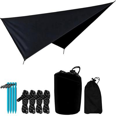 China 11x Camouflage Game RPET Camping Tarp/9ft Waterproof Backpacking Camping Field & Rise Adventure Outdoor Hammock Rain Fly Shelter Tarp for sale