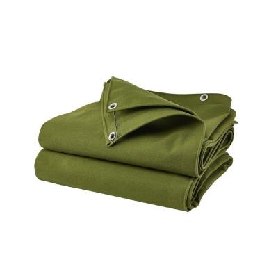 China Water Resistant Green Tent Cotton Waterproof Tarpaulin Heavy Duty Canvas Cover for sale