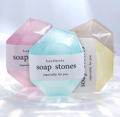 China Wholesale Free Sample Handmade Oil Soap Gem Base Cleansing Bath With Hand Gifts OEM Customization for sale